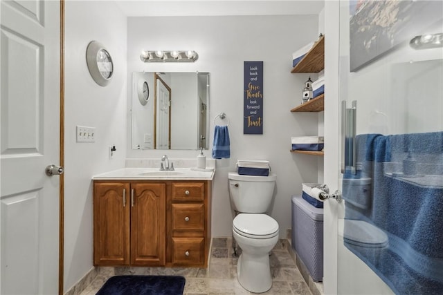 108 Covington Dr, Center Twp, PA 16001 - bathroom featuring vanity, toilet, and baseboards