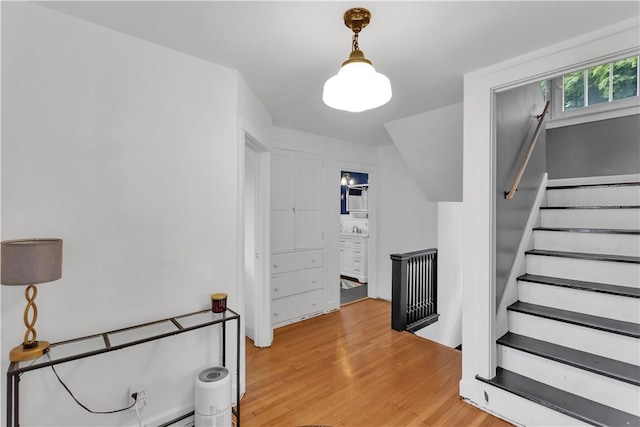 111 E Sheridan Ave, New Castle/2Nd, PA 16105 - stairway with wood finished floors