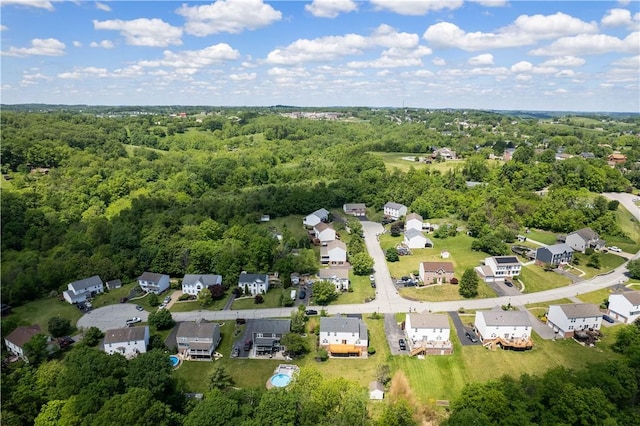 821 Kingston Dr, South Fayette, PA 15057 - aerial perspective of suburban area with a heavily wooded area