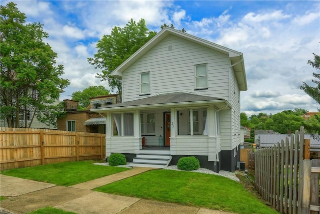27 Laurel Ave, City Of Washington, PA 15301 - view of front of property with covered porch and central air condition unit