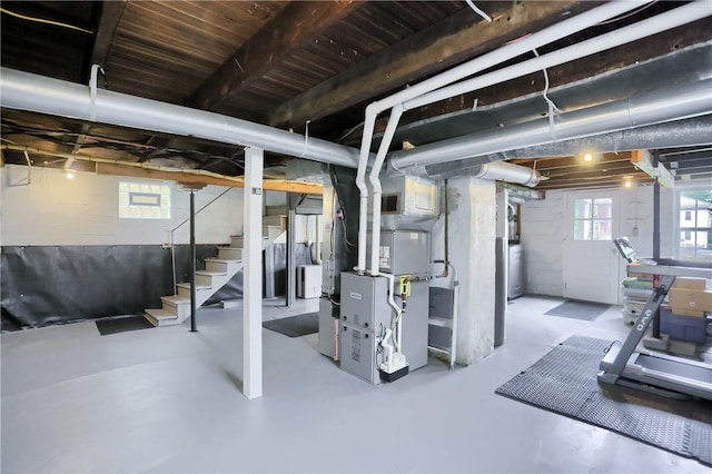 27 Laurel Ave, City Of Washington, PA 15301 - below grade area with stairway and heating unit