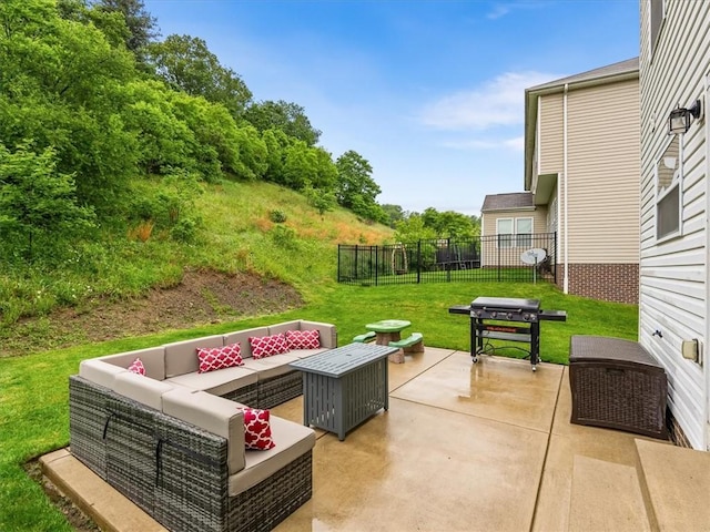 8045 Maureen Dr, Cranberry Twp, PA 16066 - view of patio / terrace featuring outdoor lounge area and a grill