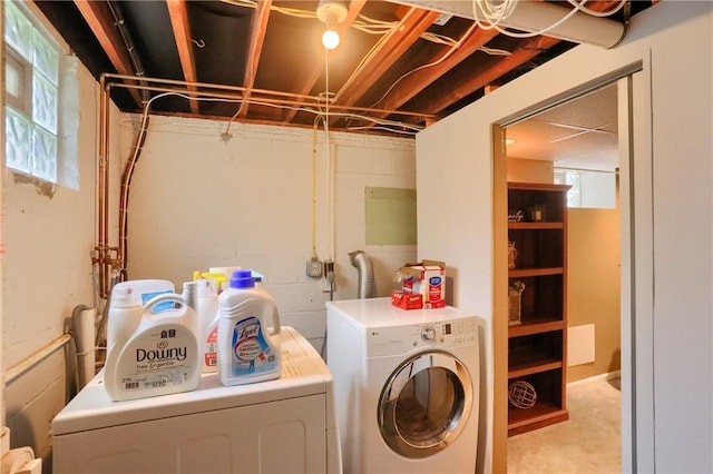 2114 Swallow Hill Rd, Scott Twp Sal, PA 15220 - laundry area featuring washer and dryer and light carpet