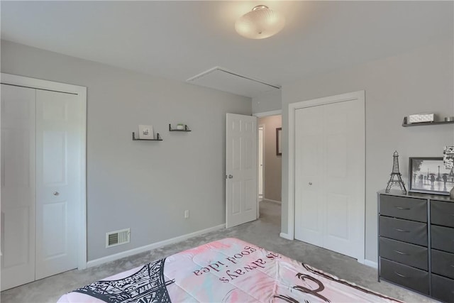 2114 Swallow Hill Rd, Scott Twp Sal, PA 15220 - bedroom with attic access, carpet floors, baseboards, and a closet