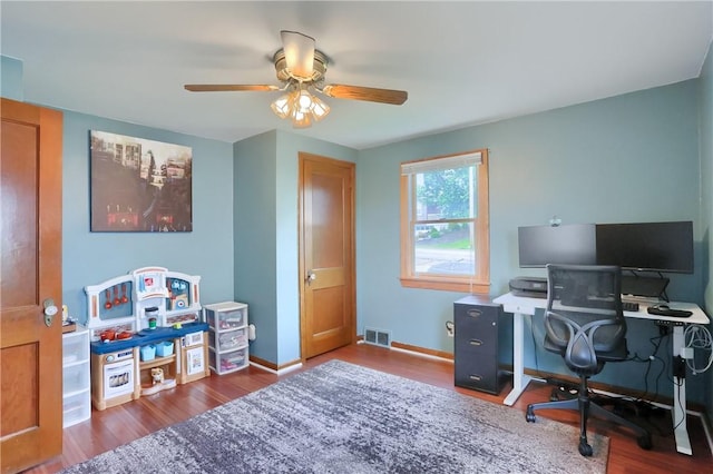 2114 Swallow Hill Rd, Scott Twp Sal, PA 15220 - office space with ceiling fan, wood finished floors, and baseboards