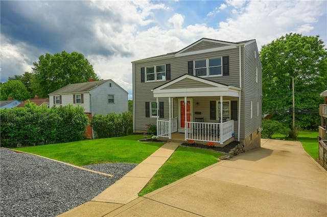 2114 Swallow Hill Rd, Scott Twp Sal, PA 15220 - traditional-style home with covered porch and a front lawn