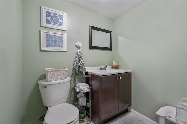 418 Lawnwood Ave, Brentwood, PA 15227 - bathroom with vanity, toilet, and baseboards