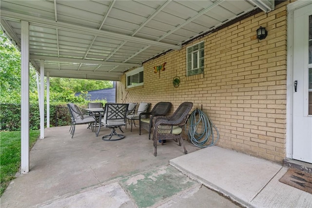418 Lawnwood Ave, Brentwood, PA 15227 - view of patio / terrace featuring outdoor dining area and an attached carport