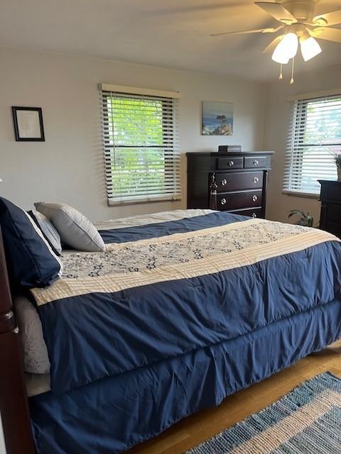 102 Rose Ave, Ross Twp, PA 15229 - bedroom with wood finished floors and a ceiling fan