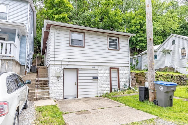 619 1st St, Verona, PA 15147 - view of front of property featuring stairway and central air condition unit