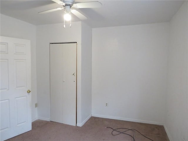 3921 Portman Ave, Observatory Hill, PA 15214 - unfurnished bedroom featuring carpet floors, a closet, and ceiling fan
