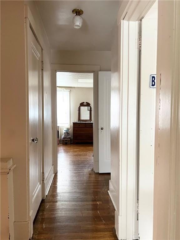 1673 Hancock Ave, Oklahoma Boro, PA 15613 - hall featuring dark wood-style flooring