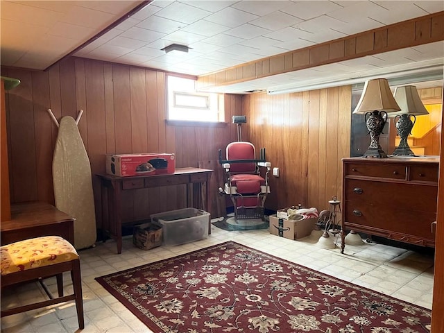 1673 Hancock Ave, Oklahoma Boro, PA 15613 - living area featuring light floors and wood walls