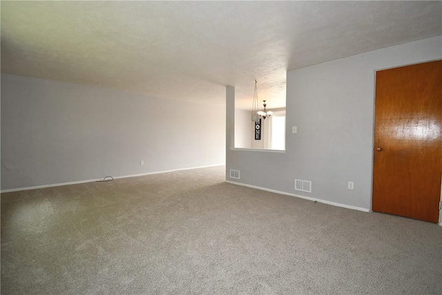 341 Macassar Dr, Baldwin Boro, PA 15236 - empty room featuring a chandelier, baseboards, and carpet
