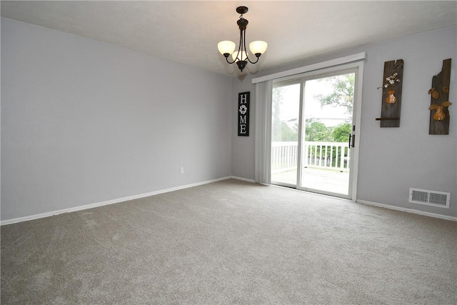 341 Macassar Dr, Baldwin Boro, PA 15236 - carpeted empty room featuring a chandelier and baseboards
