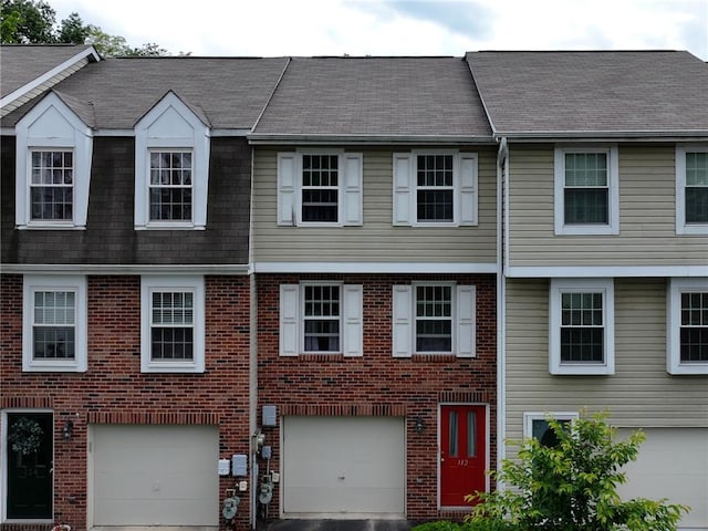 112 Rossmor Ct, Ross Twp, PA 15229 - multi unit property with an attached garage, brick siding, roof with shingles, and driveway
