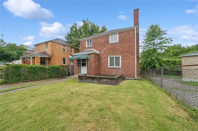 1124 Ridgeland Dr, Marshall Shadeland, PA 15212 - rear view of property with brick siding and a chimney