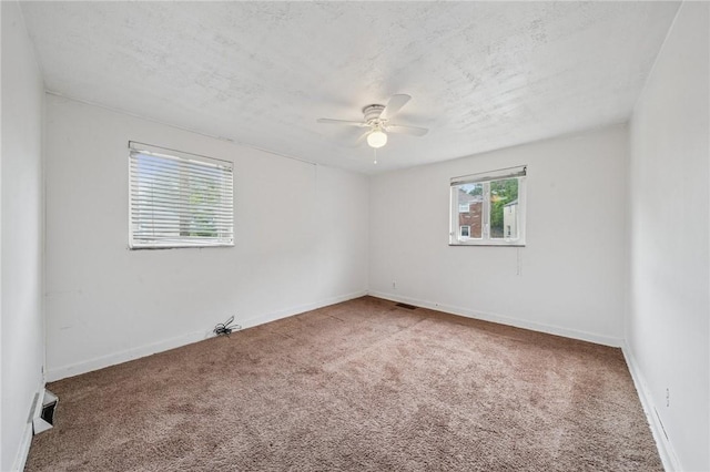 1124 Ridgeland Dr, Marshall Shadeland, PA 15212 - unfurnished room featuring carpet, a ceiling fan, baseboards, and a textured ceiling