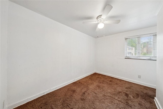 1124 Ridgeland Dr, Marshall Shadeland, PA 15212 - carpeted empty room featuring baseboards and ceiling fan