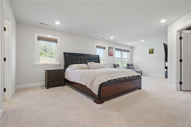 5023 Kensington Dr, Cecil, PA 15317 - bedroom with baseboards, multiple windows, light colored carpet, and recessed lighting