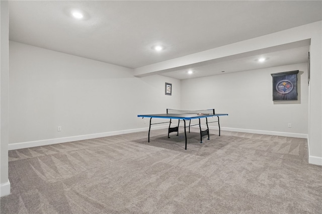 5023 Kensington Dr, Cecil, PA 15317 - playroom with carpet floors, baseboards, and recessed lighting