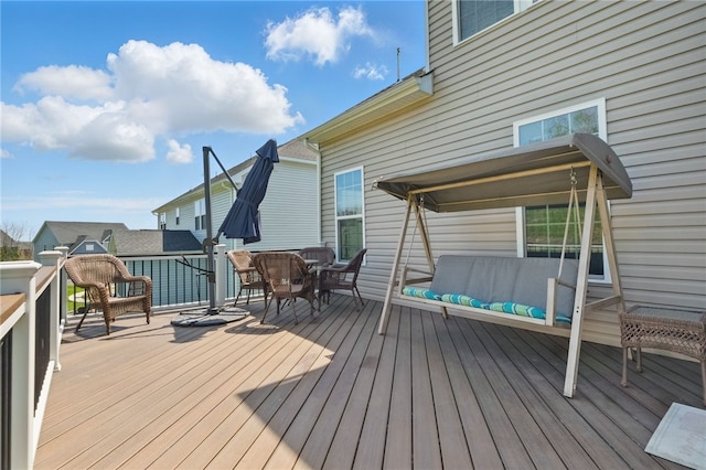 5023 Kensington Dr, Cecil, PA 15317 - wooden terrace with outdoor dining space and an outdoor hangout area