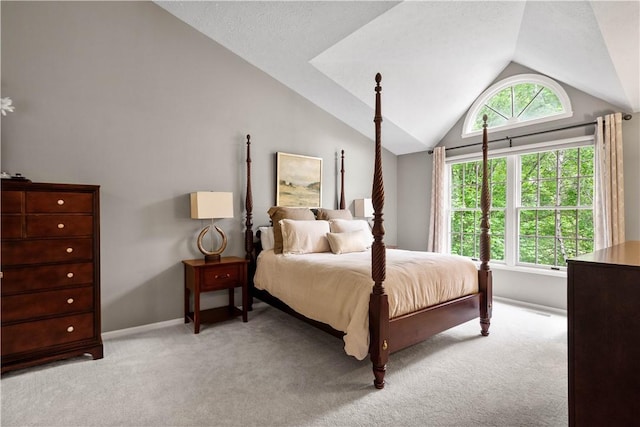 401 Pebble Creek Dr, Cranberry Twp, PA 16066 - bedroom featuring vaulted ceiling, light colored carpet, and baseboards