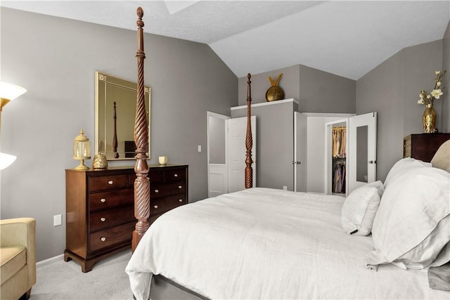 401 Pebble Creek Dr, Cranberry Twp, PA 16066 - bedroom featuring vaulted ceiling and light carpet