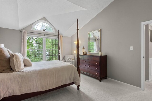 401 Pebble Creek Dr, Cranberry Twp, PA 16066 - carpeted bedroom featuring lofted ceiling and baseboards