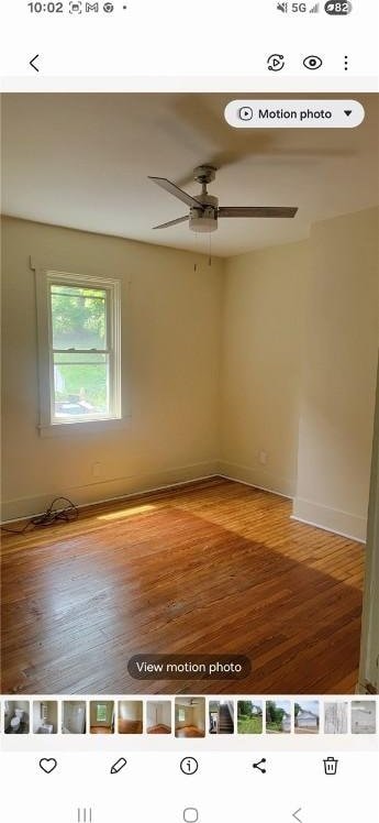 2722 Bethesda St, Carrick, PA 15227 - spare room featuring light wood finished floors, ceiling fan, and baseboards