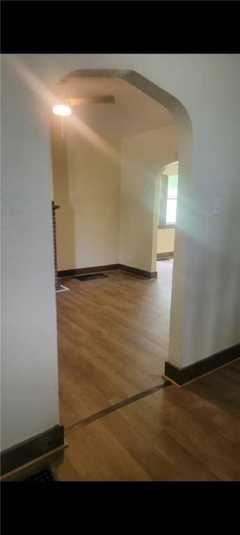 2722 Bethesda St, Carrick, PA 15227 - hallway featuring arched walkways and light wood finished floors