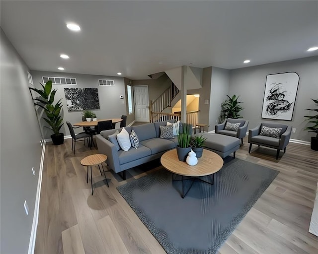 124 Hillvue Dr, Seven Fields Boro, PA 16046 - common area featuring stairway and recessed lighting