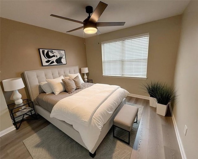124 Hillvue Dr, Seven Fields Boro, PA 16046 - bedroom featuring wood finished floors and a ceiling fan