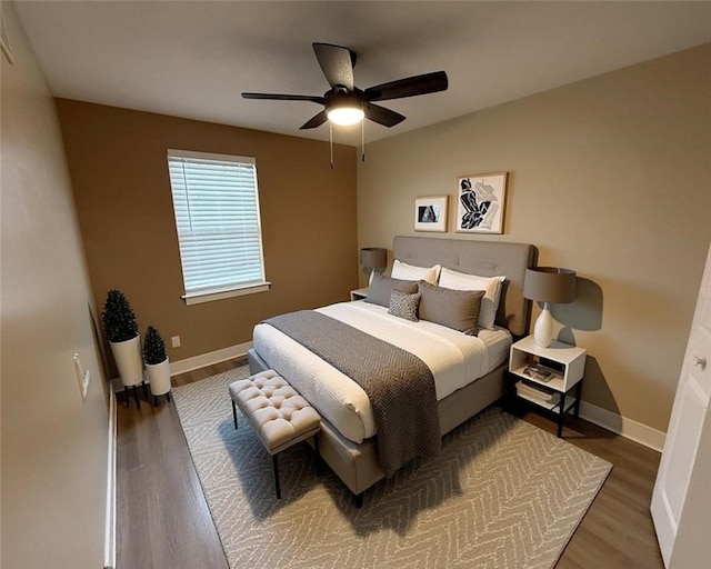 124 Hillvue Dr, Seven Fields Boro, PA 16046 - bedroom featuring wood finished floors and a ceiling fan