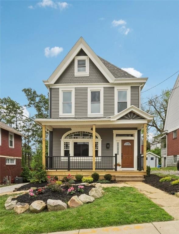 419 Jefferson Ave, Bellevue, PA 15202 - view of front of property with covered porch
