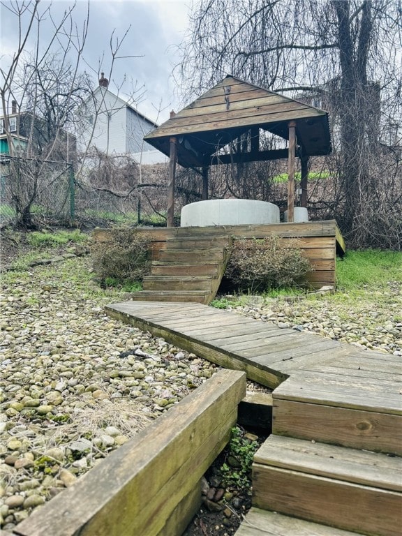 4236 Haldane St, Greenfield, PA 15207 - wooden terrace with a gazebo