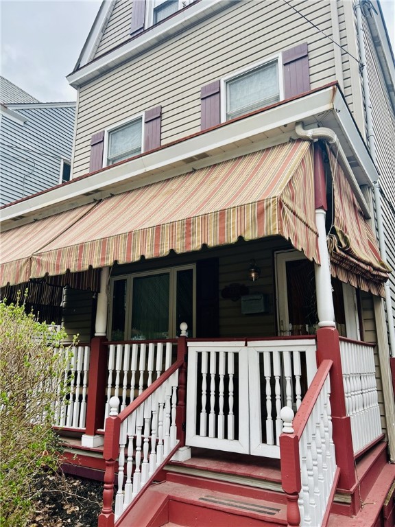 4236 Haldane St, Greenfield, PA 15207 - doorway to property featuring a porch
