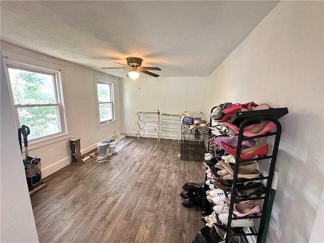 1308 Main St, Aliquippa, PA 15001 - bonus room featuring wood finished floors, ceiling fan, and baseboards