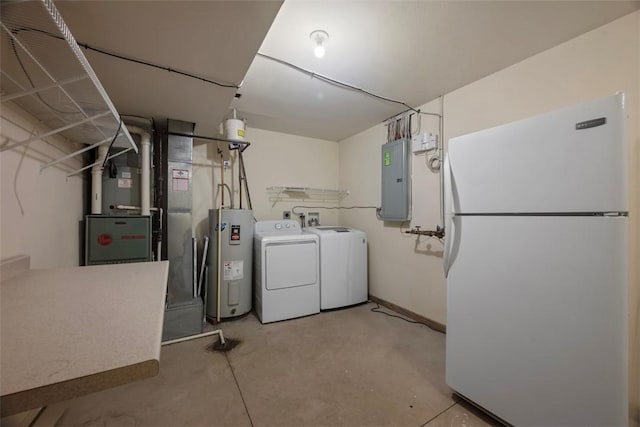331 Glaser Ave Unit C, Bellevue, PA 15202 - laundry area featuring electric water heater, electric panel, and washing machine and dryer