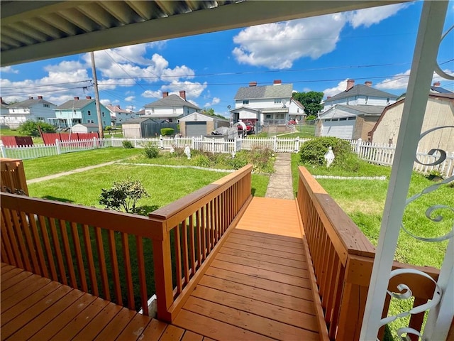 1129 1st St, Redstone Twp, PA 15442 - wooden terrace featuring a residential view