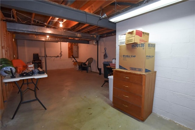 105 Janice Ln, Saxonburg, PA 16056 - unfinished basement with electric panel and concrete block wall