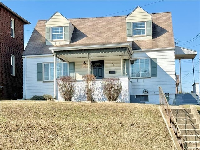 183 Pittsburgh Cir, Ellwood City Law, PA 16117 - view of front of property featuring a porch and roof with shingles