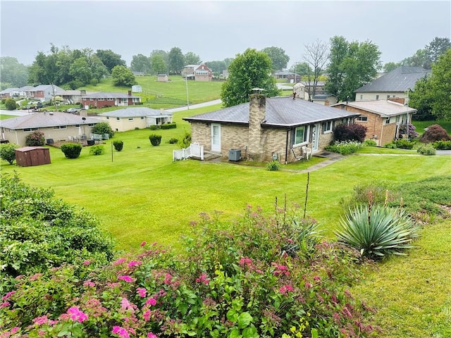 1026 Jefferson Ave, Jeannette, PA 15644 - view of grassy yard with cooling unit and a residential view