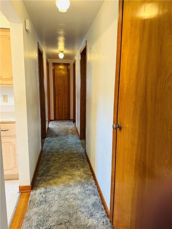 1026 Jefferson Ave, Jeannette, PA 15644 - hallway featuring baseboards and carpet floors