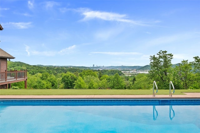 201 Roosevelt Rd, Kilbuck Twp, PA 15202 - outdoor pool with a lawn and a view of trees