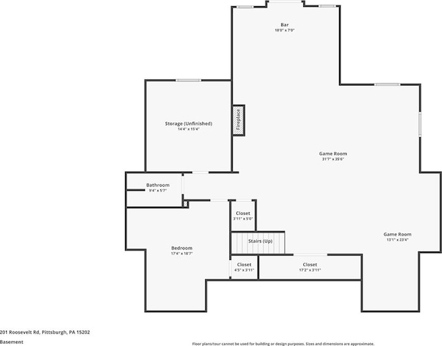 201 Roosevelt Rd, Kilbuck Twp, PA 15202 - room layout