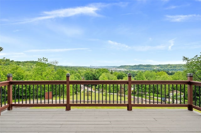 201 Roosevelt Rd, Kilbuck Twp, PA 15202 - wooden deck featuring a forest view