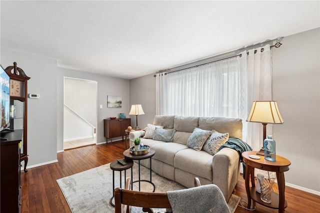 724 Pine Valley Dr, Plum Boro, PA 15239 - living room featuring wood finished floors and baseboards