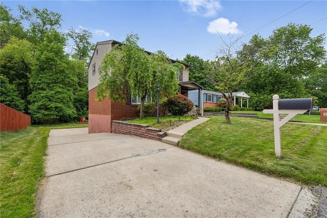 724 Pine Valley Dr, Plum Boro, PA 15239 - view of property hidden behind natural elements featuring brick siding
