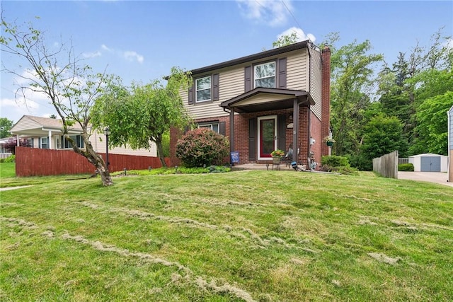 724 Pine Valley Dr, Plum Boro, PA 15239 - view of front of property with a chimney and brick siding